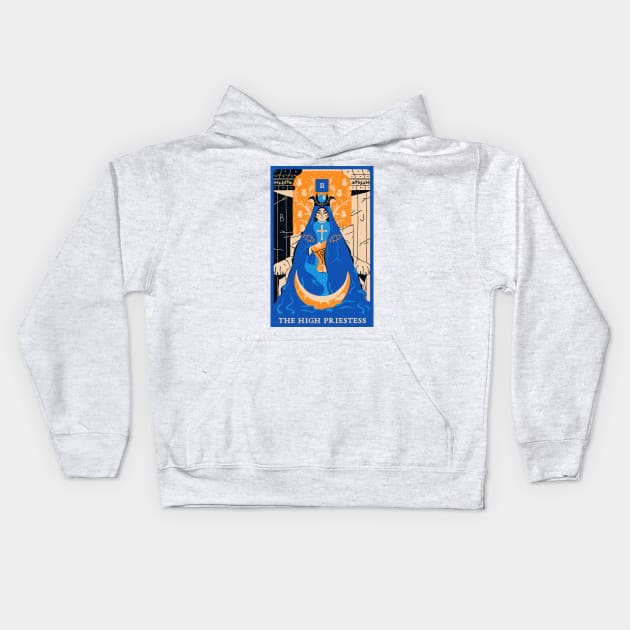 The High Priestess Kids Hoodie by Epictetus